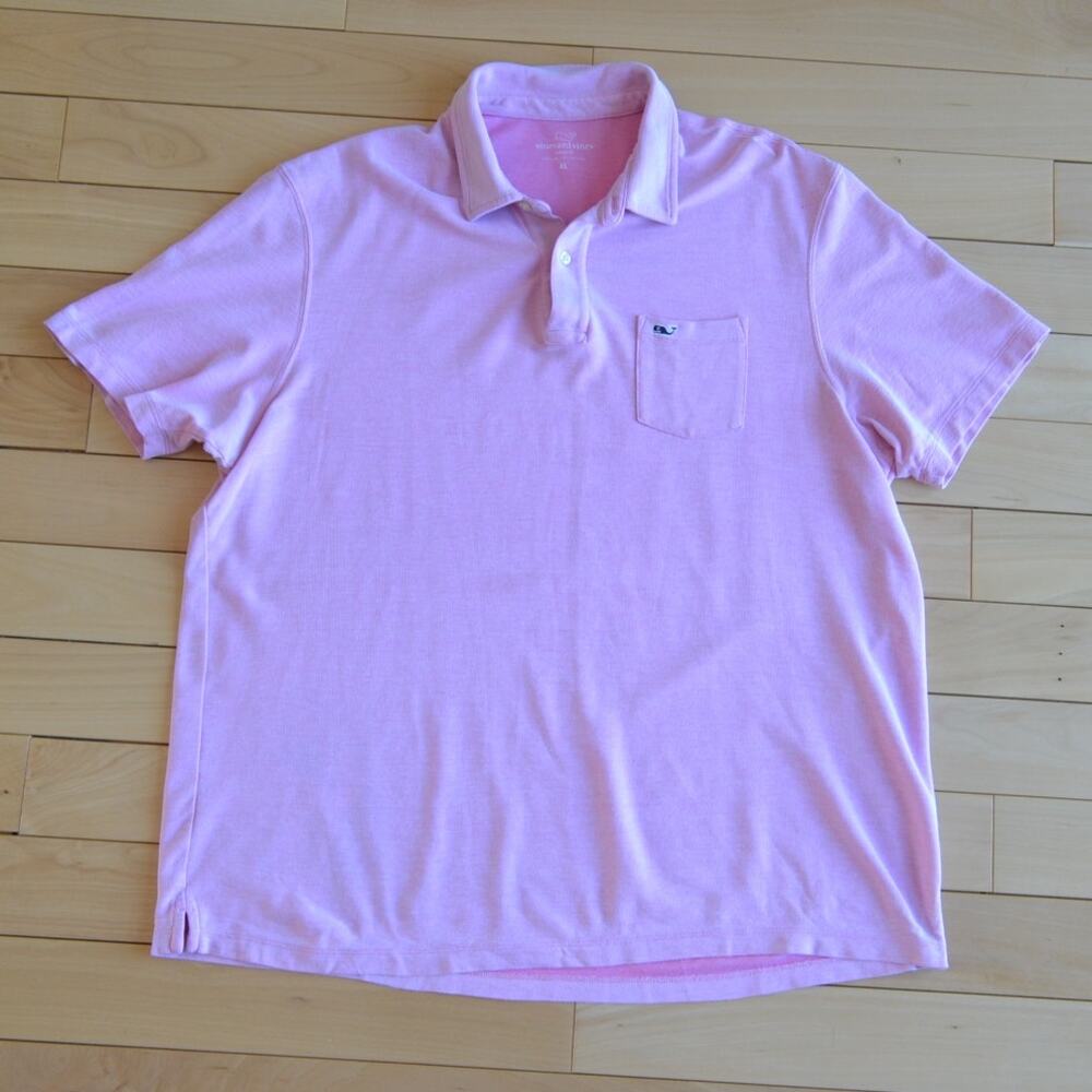Vineyard Vines Pink Polo Shirt Size XL